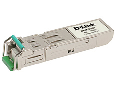 Модуль Mini GBIC с 1 портом 1000BASE-LX, для одномодового оптического кабеля, питание 3,3В (до 10 км), WDM (Tx: 1550 nm, Rx: 1310 nm)