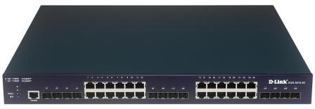 Управляемый коммутатор уровня 3+ серии xStack с 12 портами 10/100/1000Base-T Gigabit Ethernet + 12 комбо-портами 10/100/1000Base-T/Mini GBIC (SFP) + 2 слотами расширения