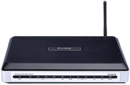 Беспроводной ADSL2+ -маршрутизатор с 2 портами FXS, 1 портом FXO (lifeline), 1 портом ADSL с разъемом RJ-11 (WAN), 4 портами LAN 10/100Base-TX и встроенным принт-сервером